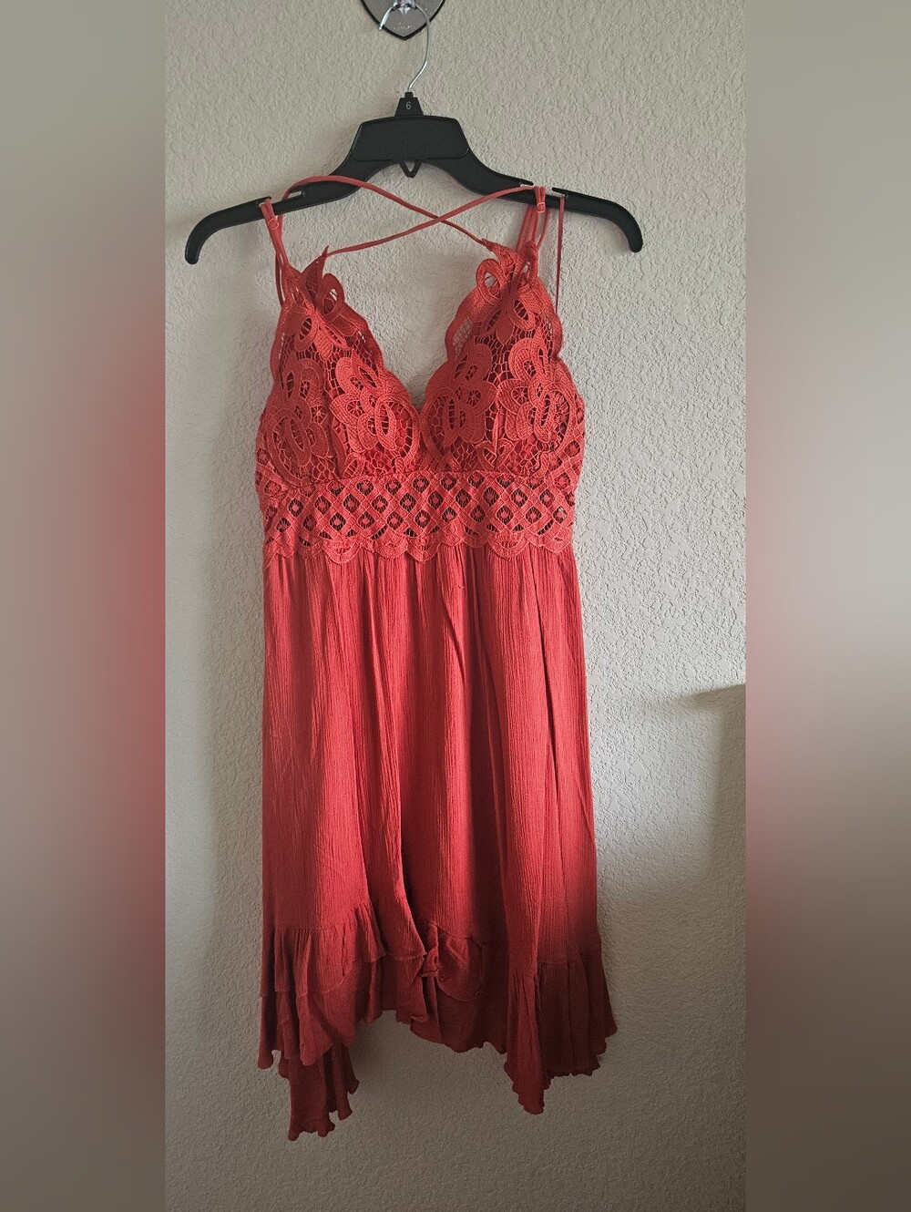Impressions Coral Lace-Detail Dress